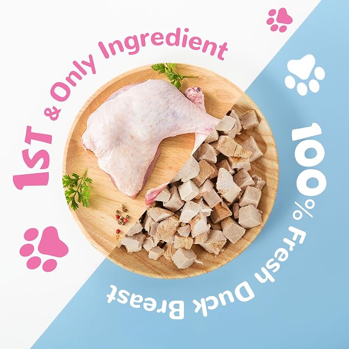 PAWUP Freeze Dried Chicken Liver Pet Treats, Freeze Dried Duck Treats for Cats Dogs, Rawhide Free Freeze-Dried Raw Food Topper, High Protein