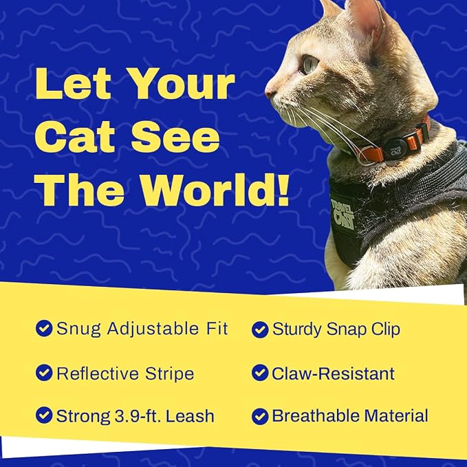 Travel Cat x Argylle Replica Backpack Carrier and Travel Cat & Stray Cat Harness and Leash Set