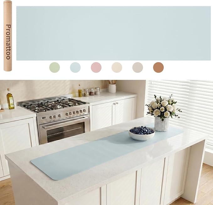Extra Large Silicone Mat for Countertop & Table with Gift Tube Packaging, Thickened Non-Slip Heat Resistant Table Protector, Cuttable Waterproof Kitchen Prep & Kids Craft Mat