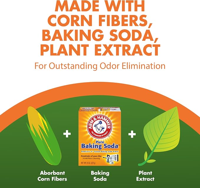 ARM & HAMMER Naturals Clumping Cat , Litter Odor Control, Multi Cat Litter, 18 lb. Bag