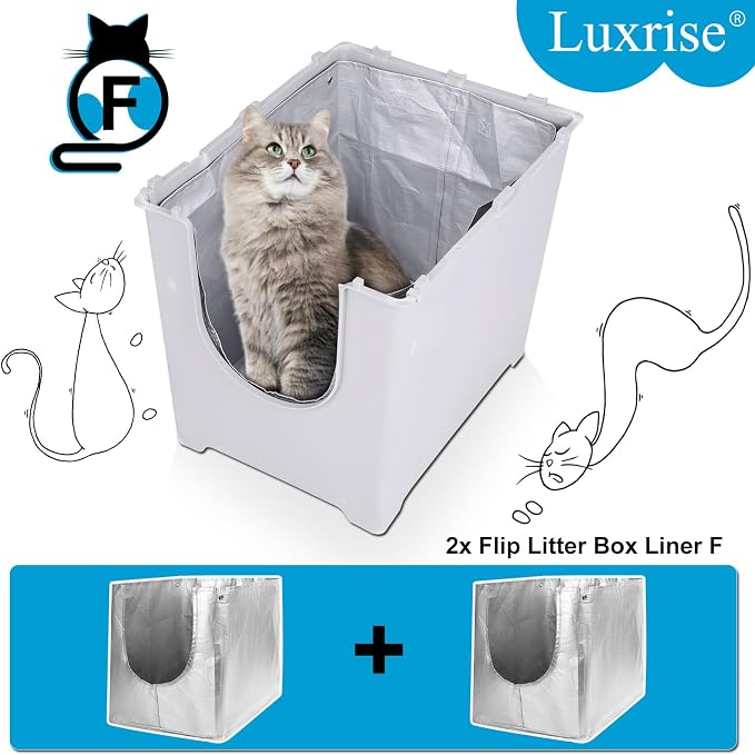 Liner F Compatible with Modkat Flip Litter Box - Reusable Liners for Flip Litter Box - Liner F for Cat Litter Box (Buy 3 sets together)