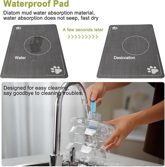RIZZARI 9L Elevated Stainless Steel Dog Water Dispenser – Gravity Auto-Refill Pet Waterer with Filtered Hydration Design, Comfortable Drinking Height for Large & Senior Dogs,Indoor & Outdoor Spaces