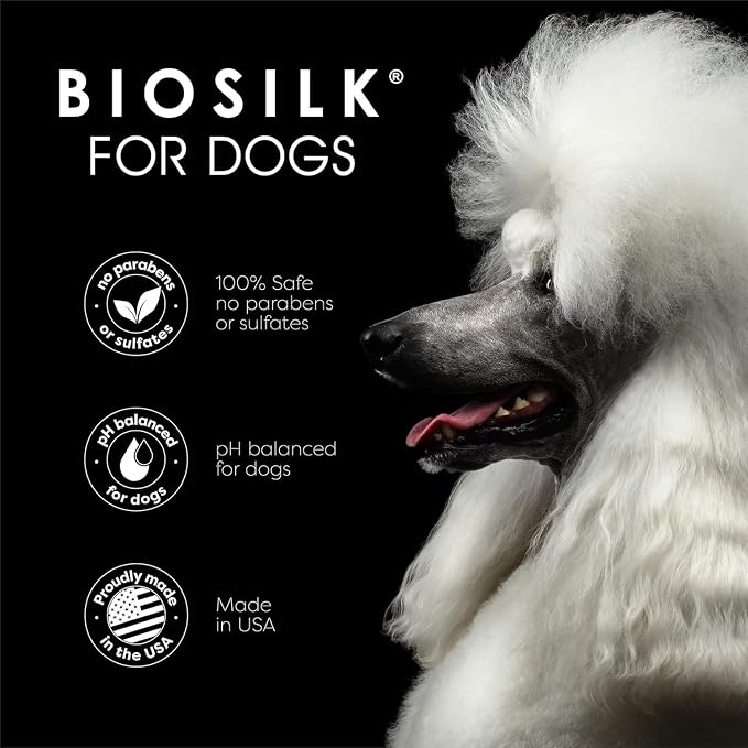 BioSilk Silk Therapy Conditioning Detangling Spray for Dogs with Natural Coconut Oil, Leave-in Detangler and Conditioner, Dematting Grooming Spray, Sulfate Free, 7 Fl Oz - 2 Pack