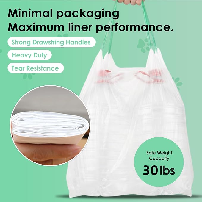 Thickened Cat Litter Box Liner Bag, 60 Count 37"×18" Jumbo Size, Extra Thick Leakproof, Tear-Resistant, Heavy Duty Enhanced Load-Bearing Strength, Ideal for Multi-Cat Family Cat Litter Bags