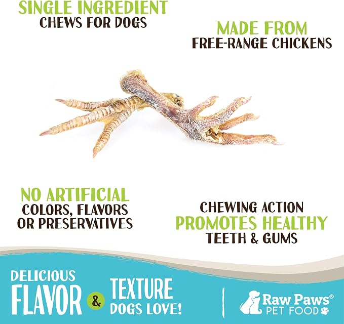 Raw Paws Freeze Dried Feet Chews Bundle - Freeze Dried Duck Feet for Dogs (10 Pack) & Chicken Feet Dog Treats (10 Pack) - Made in USA - Duck & Chicken Dog Treats - Single Ingredient Dog Chews