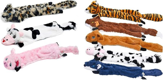 SHARLOVY Dog Squeaky Toys No Stuffing, 8 Pack Crinkle Dog Toys, Stuffless