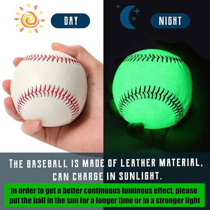 Chivao Glow in The Dark Baseball Light up Official Size Gifts for Boys and Girls, Kids, and Fans Baseball Accessories