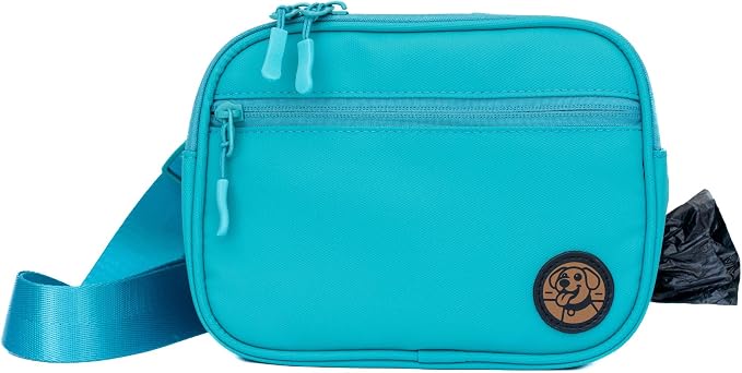 Auntie Sally's Bed & Biscuit Dog Treat Pouch for Training or Walking, Hands-Free Bag with Easy-Clean Silicone Liner, Adjustable Belt, and Multiple Pockets