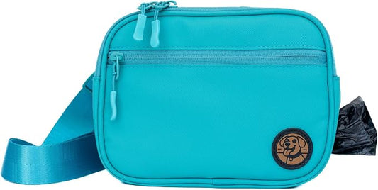Auntie Sally's Bed & Biscuit Dog Treat Pouch for Training or Walking, Hands-Free Bag with Easy-Clean Silicone Liner, Adjustable Belt, and Multiple Pockets