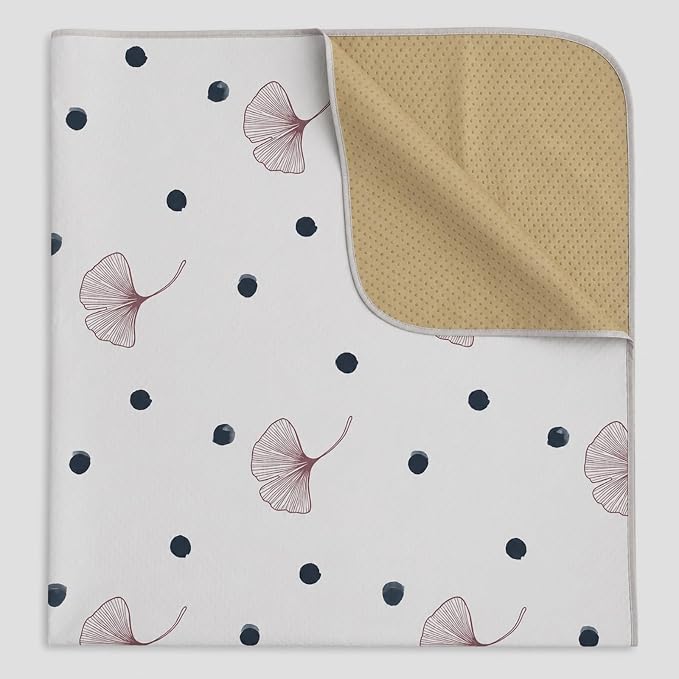 Baby Splat Mat for Under High Chair, 51"x51" Waterproof Non-Slip Floor Mat | Reusable Polyester Surface, Easy Daily Cleanup for Crumbs and Spills, Machine Washable for Deeper Cleaning