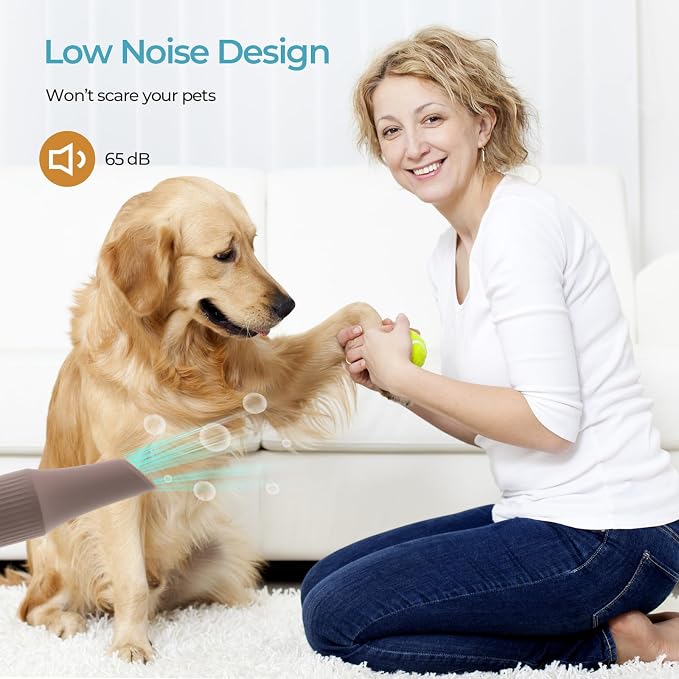 Tangkula Dog Dryer, Pet Blow Dryer with Smart LED Touch Screen, 4 Nozzles, Adjustable Temperature & Airflow, Negative Ion Function, High Velocity & Low-Noise Dog Hair Dryer for Pet Grooming