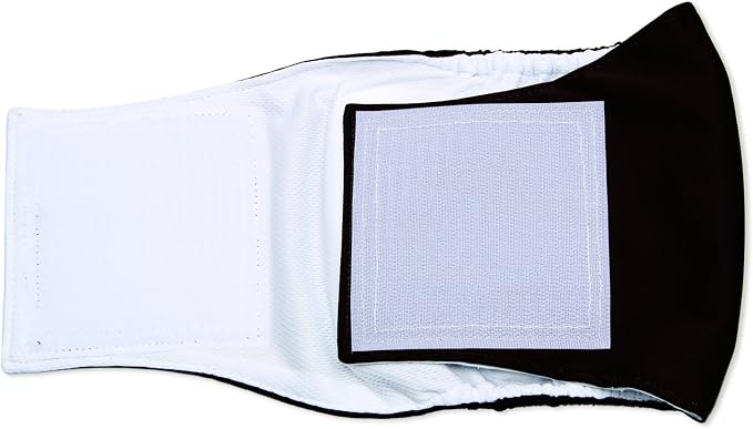 Teamoy 3 Pack Male Dog Diaper Wrap, Washable Puppy Belly Bands, Super-Absorbent and Comfortable(XL,25"-29" Waist, Black)