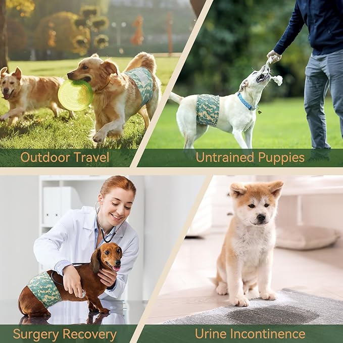 Dog Diapers Male,50 Count Small Male Dog Diapers Disposable for Doggie & Puppy,Ultra Absorbent Male Dog Wraps,Belly Bands for Male Dogs with Wetness Indicator(S Same as Other Brands' XS)