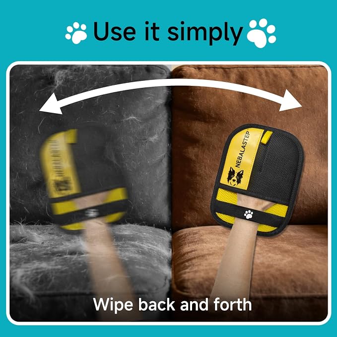 Pet Hair Remover Gloves Brush for Dogs & Cats,Electrostatic Reusable Pet Hair Remover Tool for Laundry,Clothing,Couch,Carpet,Car Seat,Upgraded Animal Fur Removal Tool