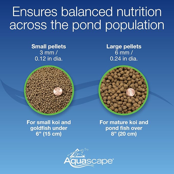 Aquascape Premium Color Enhancing Fish Food Pellets for Pond, Koi, Goldfish and More (2.2 lbs / 1 kg)