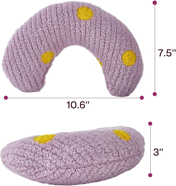 Calming Pillow for Small Medium Cats and Dogs Soft Fluffy Pet Pillow Anxiety Relief with Cute Embroidery Pattern