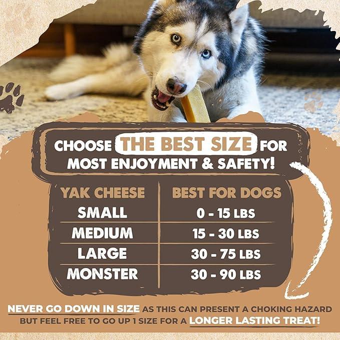 Mighty Paw Yak Cheese Chews for Dogs | All-Natural Long Lasting Pet Treats. Odorless and Great for Oral Health. Limited-Ingredient Chews for Puppies & Power-Chewers (Small, 24 Pack)
