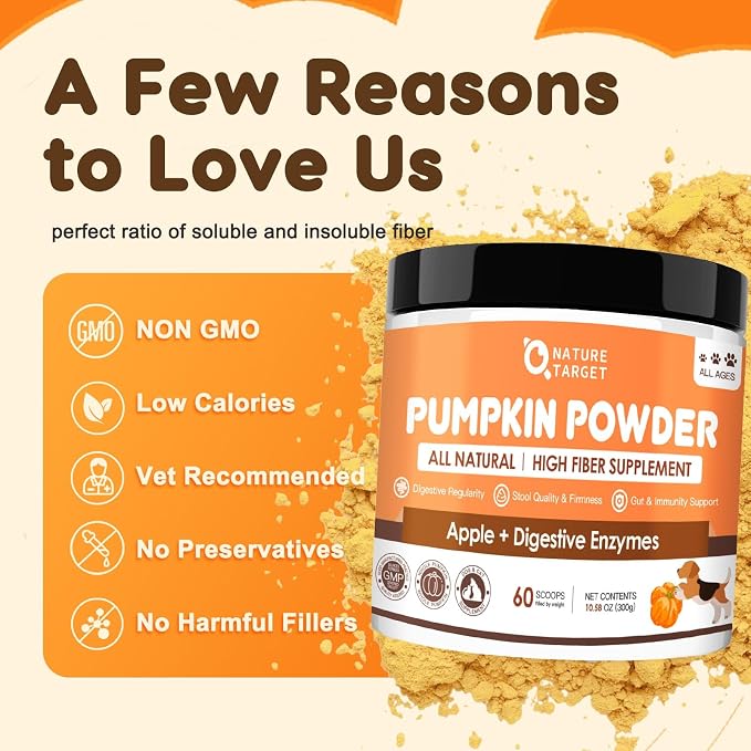 Probiotics for Dogs 180 Counts & Pumpkin Powder for Dogs