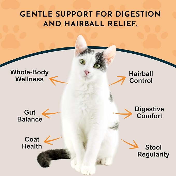 Animal Essentials Hairball Relief Formula - Hairball Treatment for Cats & Dogs, Natural Remedy with Marshmallow Root Extract, Hair Ball Relief for Cats & Kittens, Feline Support for Furball - 1 Fl Oz