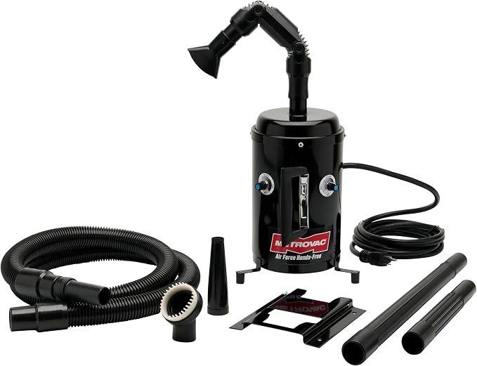 METROVAC Air Force Hands-Free High Velocity Dog Hair Dryer | Variable Speed Pet Grooming Blower with Heat and Adjustable Hose