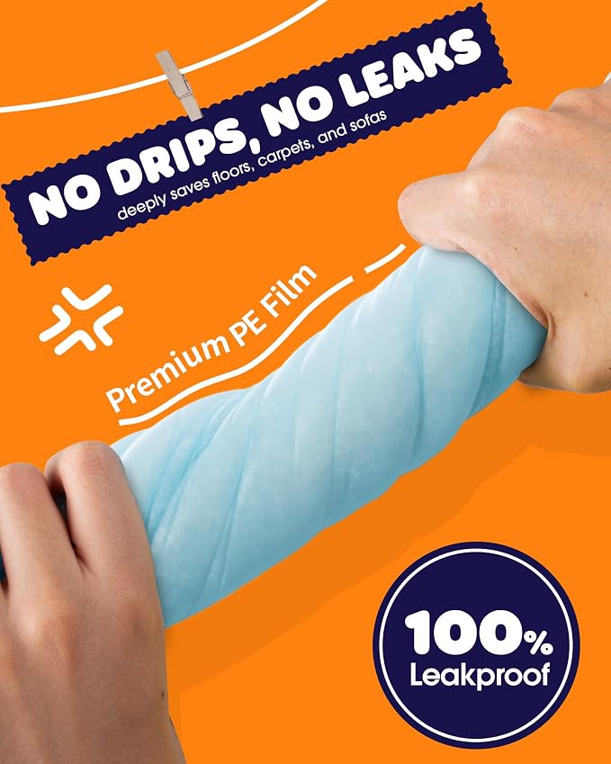 Powools Puppy Pads - Super Absorbent & Spill-Proof Pee Pads for Dogs with 6-Layer Material, Quick-Dry Potty Pads for Floors, Furniture, Vehicle, 22" × 22", 150 Packs