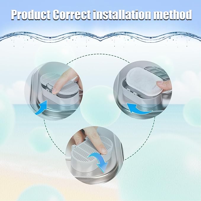 Cat Water Fountain Filter, 12 Pack Cats Fountaine Filters Replacement for 108oz/3.2L & 74oz/2.2L Stainless Steel cat Water Dispenser, Pet Fountain Filters Replacement