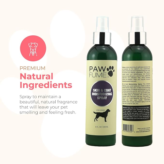Pawfume Skin & Coat Moisturizing Spray + Ear Cleaner for Dogs + Stain & Odor Eliminator