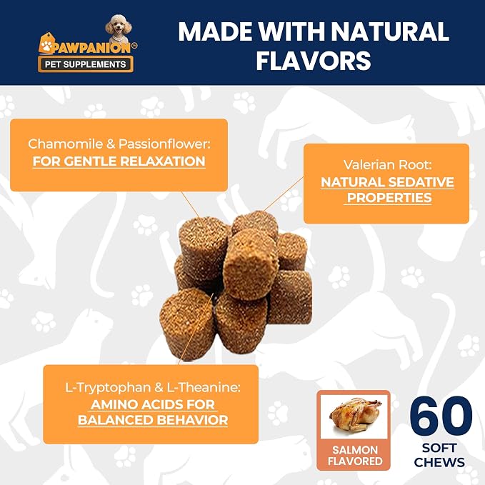 Calming Soft Chews for Cats Stress & Anxiety 60 Count