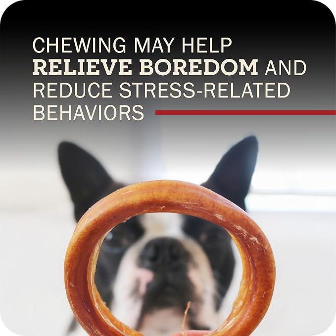 Redbarn Pet Products All-Natural 4" Bully Stick Rings for Dogs - Premium Grain-Free & Rawhide-Free Single Ingredient Long Lasting Low Odor Dental Treat for Chewers - 3 Count