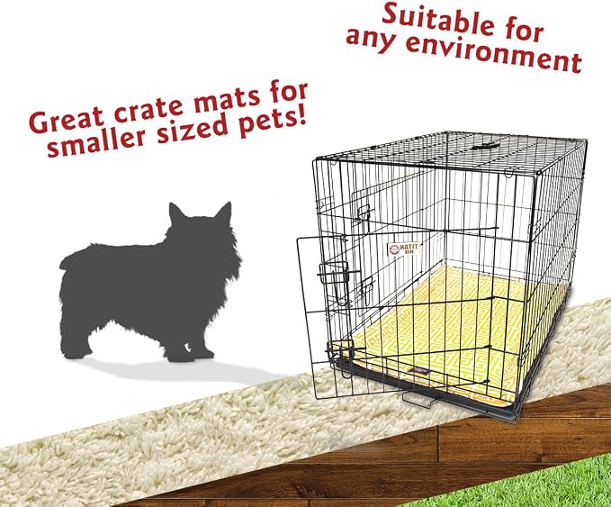 24" Towers Citrus Yellow Crate Dog Bed Mat By Majestic Pet Products