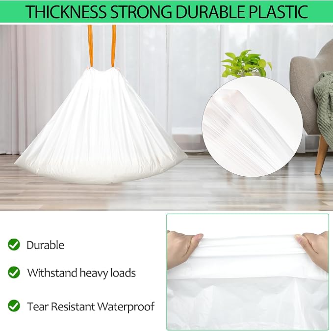 120 Count 18" x 12.6" Cat Litter Box Liners, Replaced Trash Bags Fit for Cat Litter Box MW-SC01/MW-SC02/MW-LR01,Thick Heavy Duty Drawstring Replacement Waste Drawer Liners for Automatic Litter Box