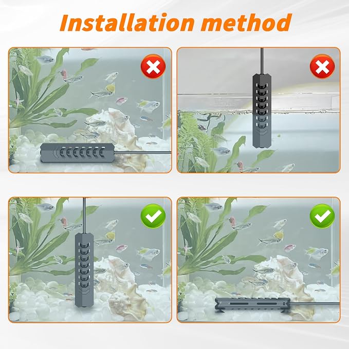 Upgraded 100W Intelligent Aquarium Heater,59°F-93°F Submersible Fish Tank Heater with Intelligent Digital Display Controller and Auto Power Off for 8-26 Gallon Freshwater Saltwater Fish Tanks