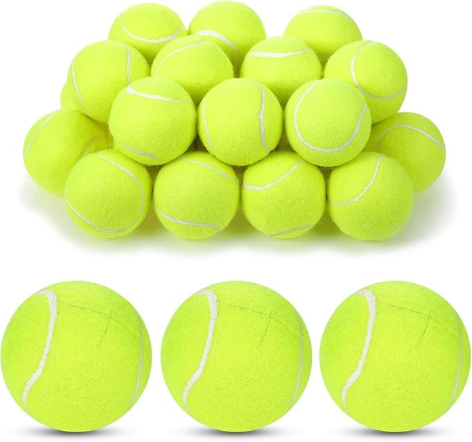 Macarrie 40 Pieces Precut Tennis Balls for Chairs Tennis Ball Chairs Foot Covers for Furniture Leg Classroom Floor Protection Chair Desk Legs Coverings(Yellow)
