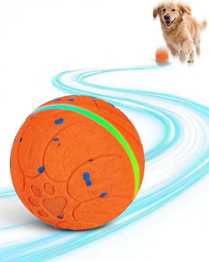 osou Smart Interactive Dog Toys, Automatic Moving Rolling Bouncing Dog Ball for Medium & Large Dog Breeds, E-TPU Durable & Waterproof, with Irregular Motion to Encourage Active Play
