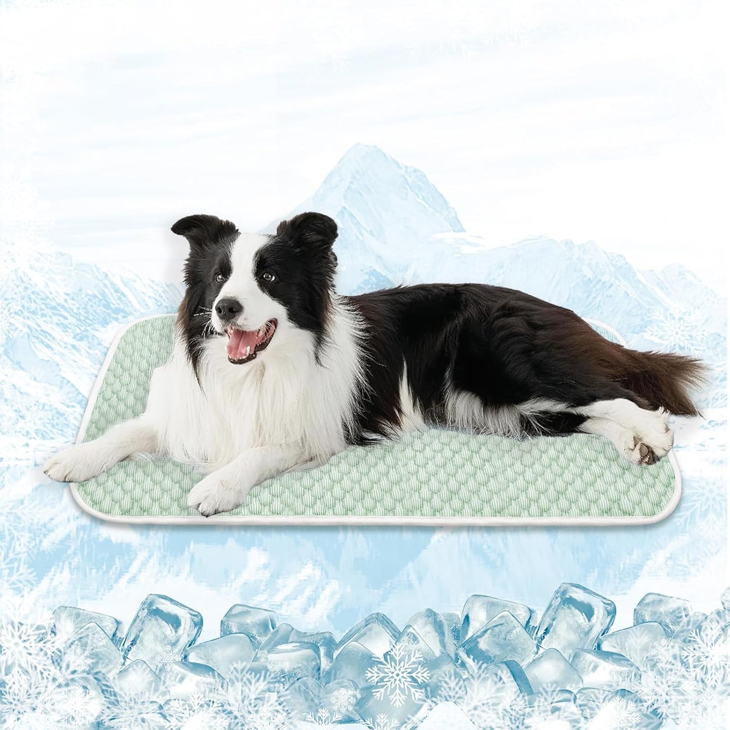 MICROCOSMOS Pet Cooling Mat & Sleeping Pad- Breathable Bubble Surface, EZ Clean. Keep Cooling for Pets, Kids and Adults in Summer.(Green, 36" x 24")