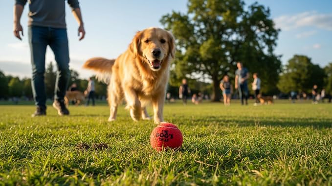 The Dog's Balls Dog Tennis Balls Tough 2.5" 12-Pack Red Floats in Water | Our fetch balls combine non-abrasive felt exterior and a thicker rubber core Durable Dog Toy for Outdoor Play & Training