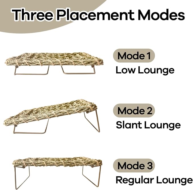 Bearded Dragon Hammock, 15.75''x7.28'' Large Reptile Tank Accessories with Collapsible Sturdy Metal Legs, Basking Platform Bed Habitat for Lizard Leopard Gecko Snake Turtle Hermit Crab and Frog