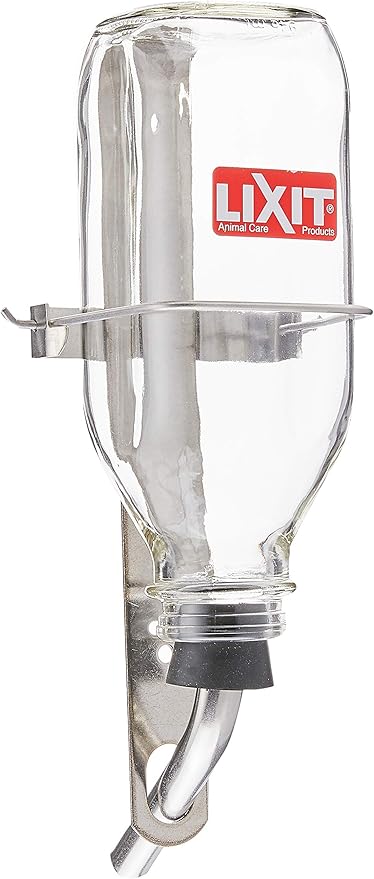 Lixit Pet Glass Water Bottle, 32-Ounce