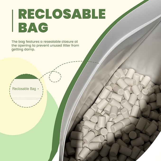 Enhanced Cat Litter Pellets, Generic Litter Refills Exclusively for Shifting Litter Box Systems, Dehydrating Pellets, Zeolite, Long-Lasting Odor Control (Enhanced Cat Litter Pellets, 14LBS)