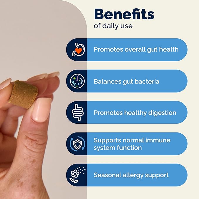 Vetnique Glandex Dog Probiotic Chews, Daily Probiotics for Dogs 5 Strains, Prebiotics & Digestive Enzymes for Gut & Immune Health, Vet Formulated for Occasional Diarrhea (60ct Chews, Probiotic Chews)