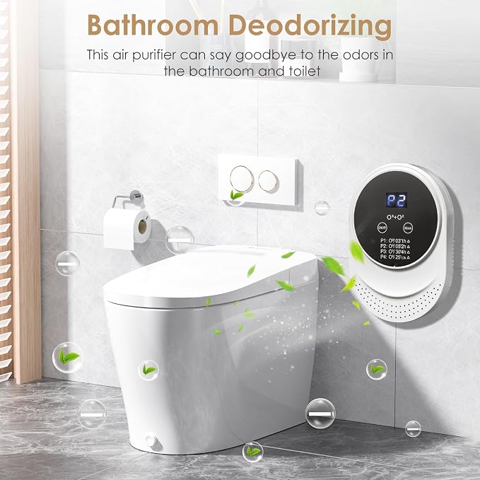 Cat Litter Box Deodorizer Plug In Air Purifier for Whole House Pet Odor Portable Air Cleaner for Bathroom Toilet Living Room Kitchen Pets House(1)