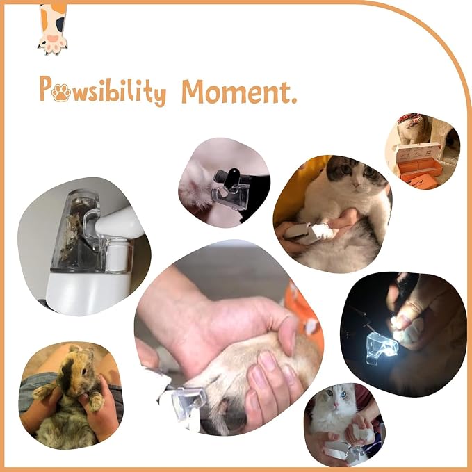 Pawsibility - Reinvented Pet Nail Clippers for Your Pal - USB Rechargeable LED Light for Bloodline | Razor Sharp and Durable Blade | Vets Recommended Trimming Tool for Dogs and Cats