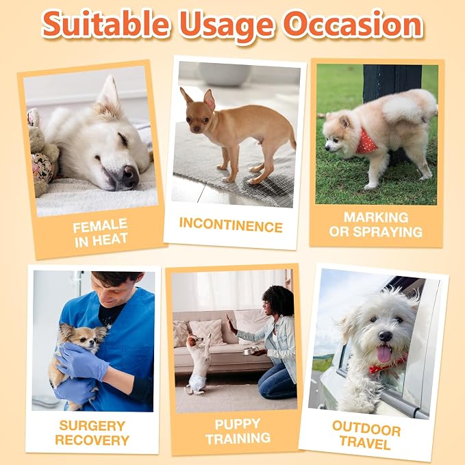 Pet Soft Dog Diapers Female - Disposable Puppy Diapers, Cat Diaper 72pcs XSmall