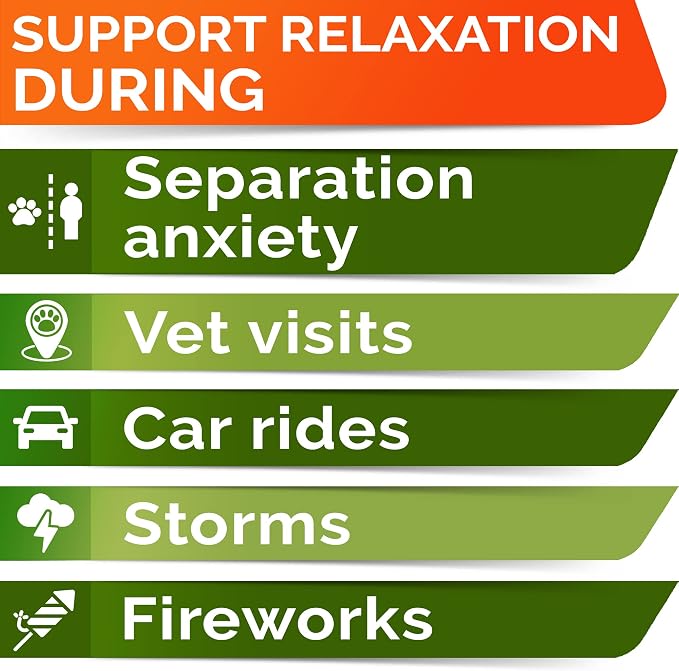 Hemp Calming Chews for Dogs Anxiety Relief - Made in USA w/ Hemp Oil - Dog Training & Behavior Aid - Natural Stress Relief During Firework, Storm, Separation, Barking - 240 Treats