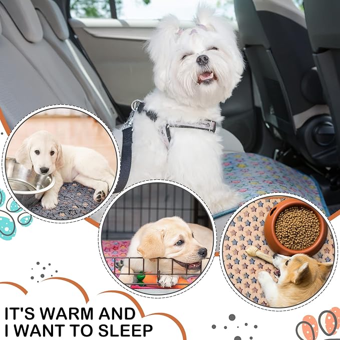 Tudomro 8 Pcs Absorbent Guinea Pig Blankets Washable Small Animal Fleece Bedding Cage Liners Reusable Pet Sleep Mat Pad Cover for Ferret Chinchilla Furniture Protection(Star,12 x 12 Inch)