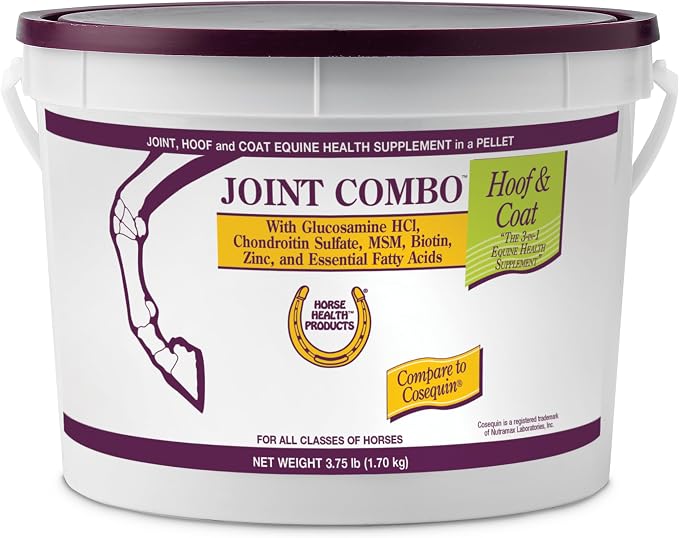 Horse Health Joint Combo Hoof & Coat, Convenient 3-in-1 Horse Joint Supplement Provides Complete Joint, Hoof and Coat Care, 3.75 lbs., 30 Day Supply