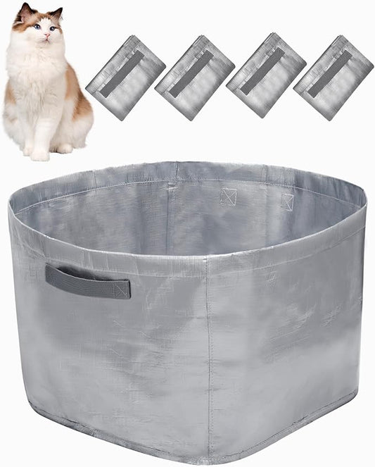 4 Pack Reusable Litter Liners A Compatible with Cat Litter Box liner Type-A, Modkat Liners with Heavy-Duty Carrying Handles