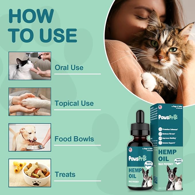 Hemp Oil for Dogs and Cats - Helps Pets with Anxiety, Pain, Stress, Sleep, Arthritis, Seizures Relief - Calming Treats Chews - Support Hip and Joint Health (2 Pack)