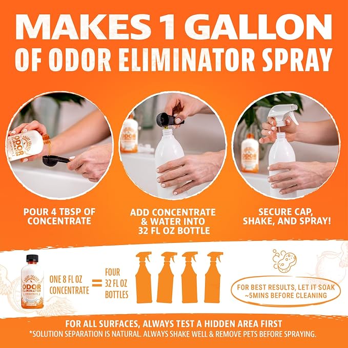ANGRY ORANGE Fresh Scent Pet Odor & Stain Bundle – Odor Eliminator + Concentrate + Enzyme Cleaner