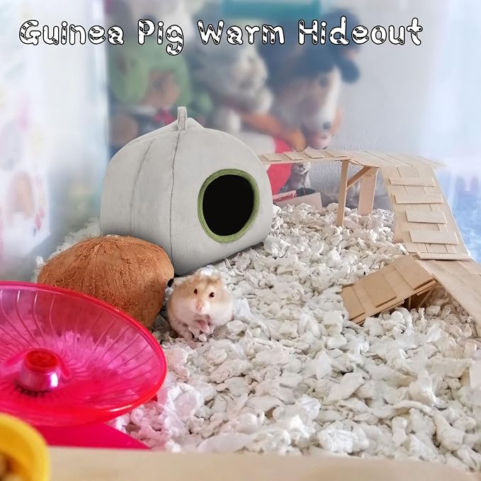 YUEPET Guinea Pig Beds 2 Pack - Washable Guinea Pig Cage Accessories Small Animal Bed Hideout for Guinea Pig, Chinchilla, Hamsters, Hedgehog